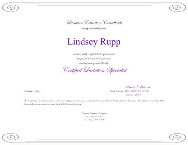 Certification